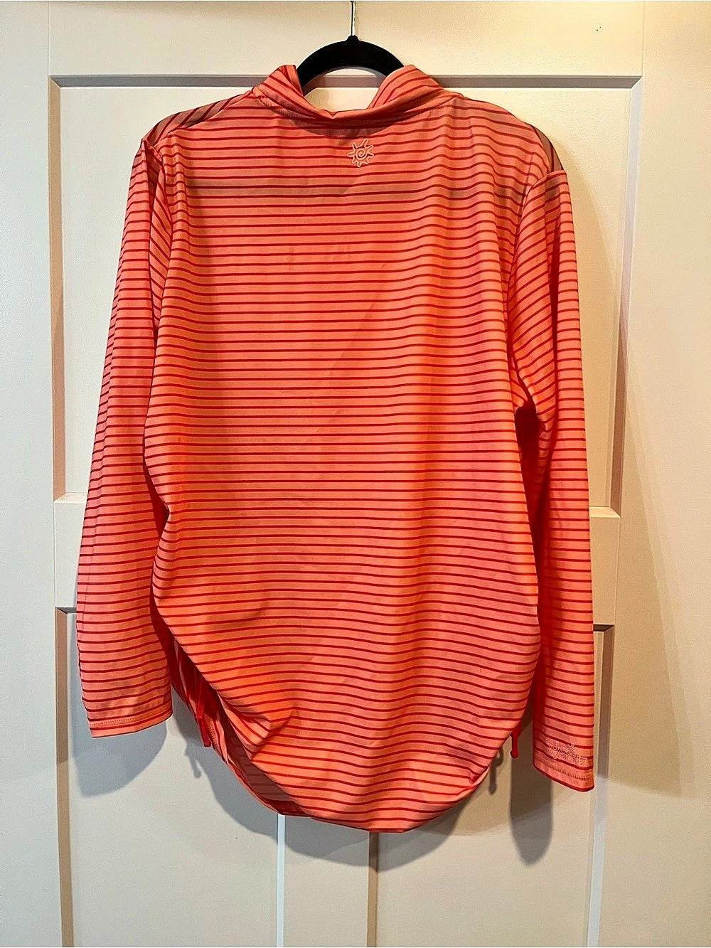 UV Skins UPF 50+ Sun Shirt Striped Coral Rashguard Zip Up 3XL - Picture 4 of 10